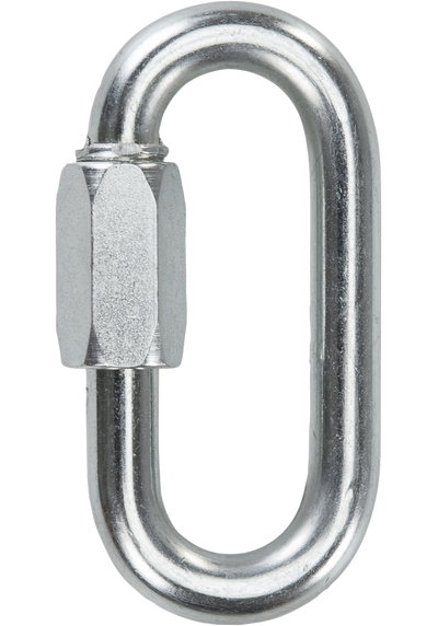 Skylotec Q-LINK 10 Karabiner Silber - Ovaler Schnellverschluss verzinkter Stahl Ø10mm MBS 55kN für Höhenarbeit