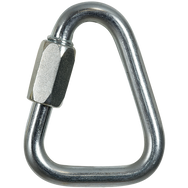  Skylotec Q-LINK D 08 Karabiner Silber - Dreieckiger Schnellverschluss verzinkter Stahl Ø8mm Delta für Gurtverbindung