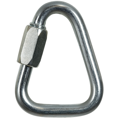 Skylotec Q-LINK D 08 Karabiner Silber - Dreieckiger Schnellverschluss verzinkter Stahl Ø8mm Delta für Gurtverbindung