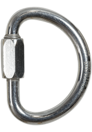  Skylotec Q-LINK HM Karabiner Silber - Halbmondförmiger Schnellverschluss verzinkter Stahl Ø10mm für Höhlenforschungsgurte