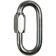  Skylotec Q-LINK S-STEEL 08 Karabiner Silber - Ovaler Edelstahlschnellverschluss Ø8mm MBS 55kN für maritime Umgebungen