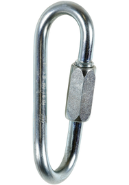  Skylotec Q-LINK TWIST Karabiner Silber - Ovaler Schnellverschluss verzinkter Stahl Ø8mm 90° verdreht für Seilzugang
