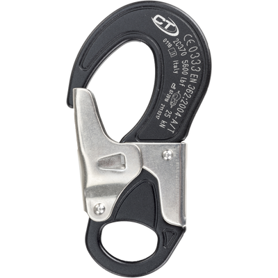 Skylotec SHELTER EVO Karabiner Schwarz/Silber - Verbindungskarabiner mit Palm Squeeze Doppelverschluss