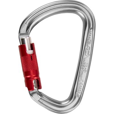 Skylotec XL-D TG Karabiner Grau/Rot - HMS-Aluminiumkarabiner mit Trilock-Verschluss und Double-T-Profil