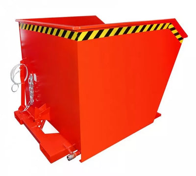 Bauer Späne-Kippbehälter Typ GU-E – Feuerrot RAL 3000