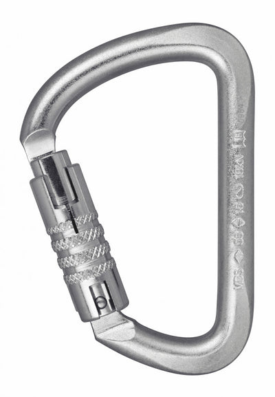 Stahlkarabiner D Screw Aliens – Silber / Trilock