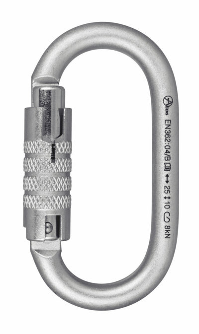 Aliens Stahlkarabiner Total Oval Screw – Blank / Trilock