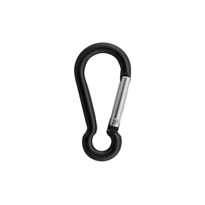 Aliens Spiralkabel 6 Minikarabiner & Schlaufe – Schwarz/Silber