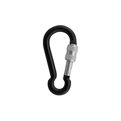 Aliens Spiralkabel 4 mit 2 Minikarabinern/Screw – Schwarz/Silber