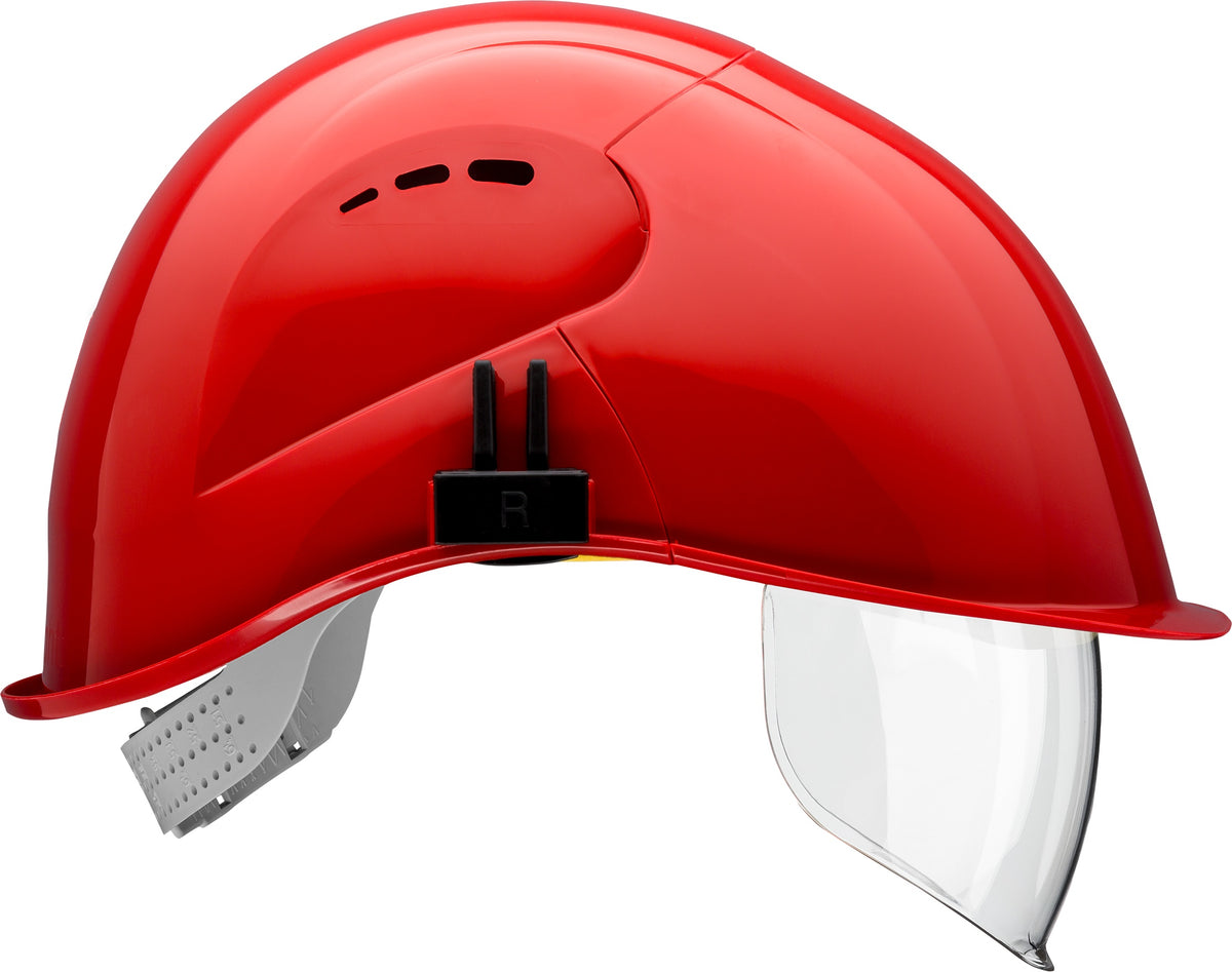 VOSS VisorLight Schutzhelm rot mit integriertem Visier - imagen 3