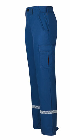 Watex Jugendfeuerwehr-Bundhose aus Baumwollmischgewebe mit segmentierter Bestreifung – zweites Bild