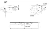 Technische Zeichnung ALTEC Überladebrücke Typ BB mit Abmessungen und Führungsschiene - imagen 4