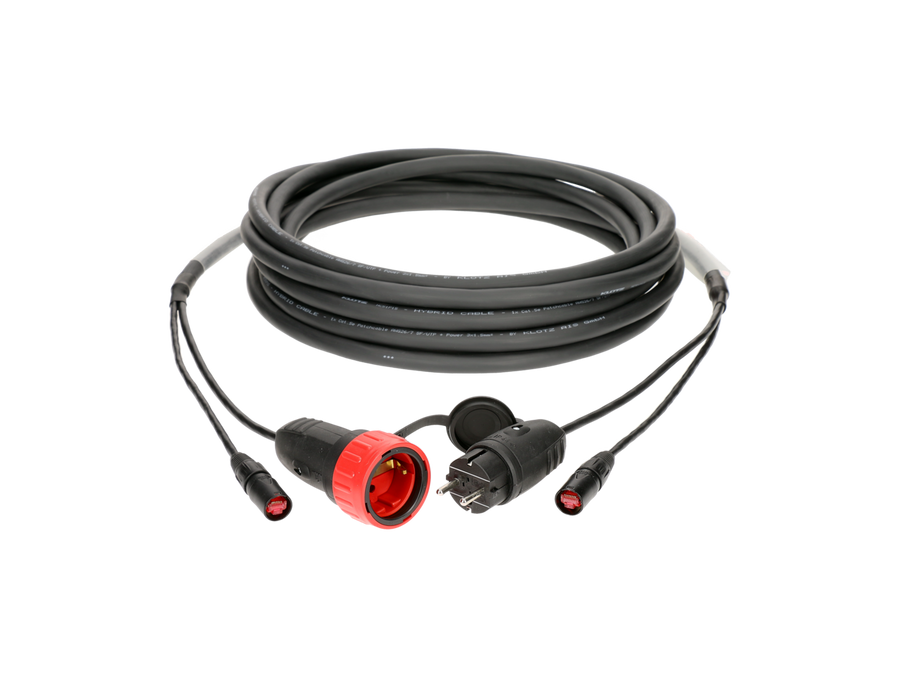 Klotz CAT5e & strom 3G1.5 hybrid kabel 1 x etherCON + Schuko