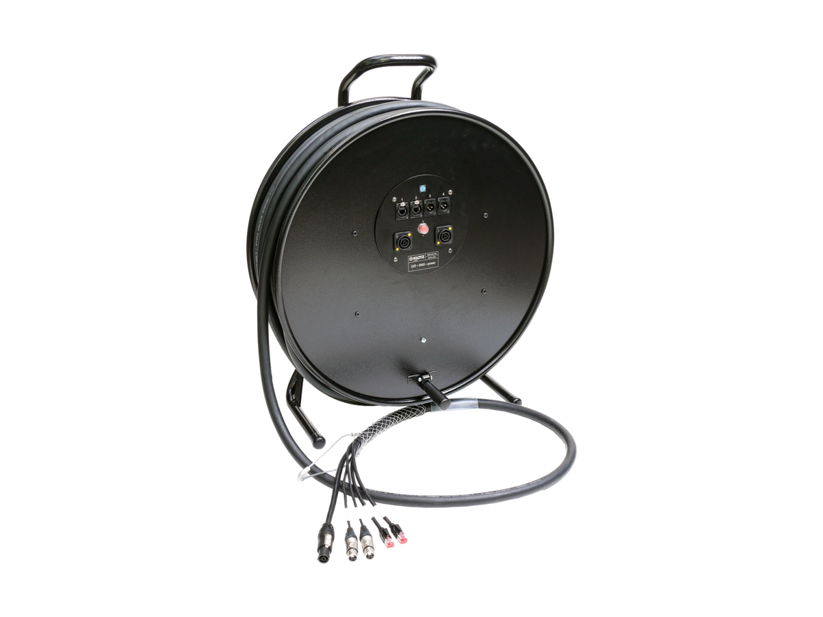 Klotz CAT5e & audio & strom 3G2.5 hybrid kabeltrommel 2 x RJ45 => etherCON + 2 x XLR 3p + powerCON TRUE1 – – Jetzt erhältlich im MTN Shop DE. - imagen 2