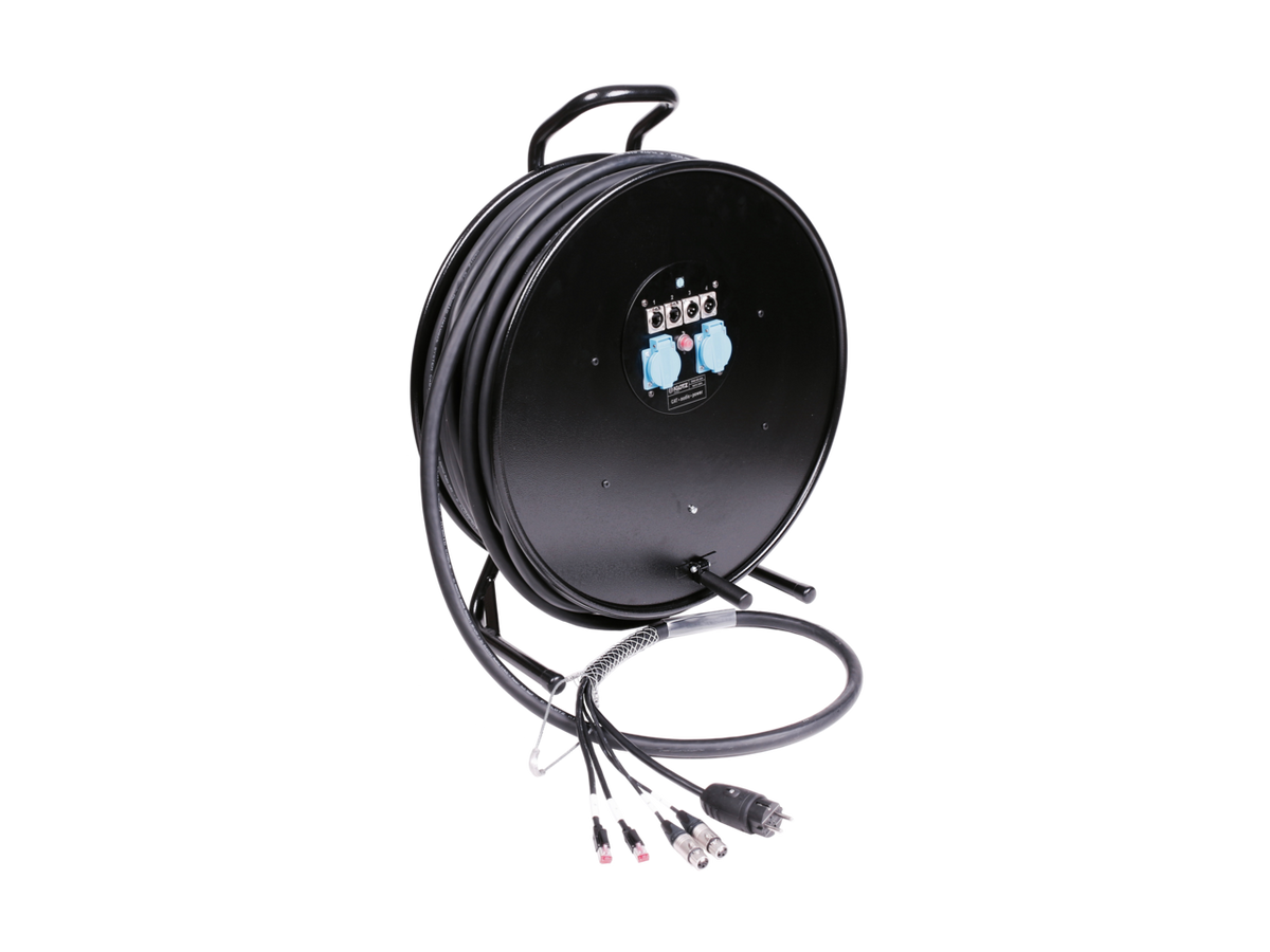 Klotz CAT5e & audio & power 3G2.5 барабан гібридного кабелю 2 x RJ45 => etherCON + 2 x XLR 3p + Schuko – – Тепер доступний у MTN Shop DE. - imagen 2
