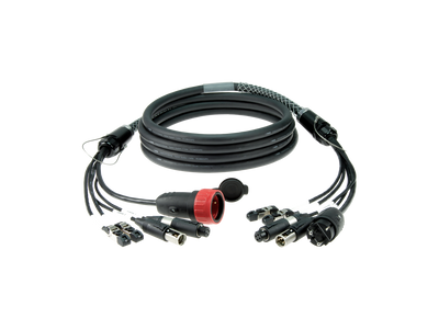 Гібридний кабель Klotz CAT5e, аудіо та живлення 3G2.5 2 x RJ45 + 2 x convertCON + Schuko - SBG розвантажувач - - Тепер доступний у MTN Shop DE.