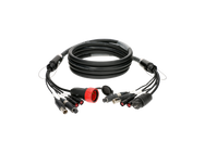 Klotz CAT5e & audio & strom 3G2.5 hybrid kabel 2 x etherCON + 2 x convertCON + Schuko - SBG zugentlastung – – Jetzt erhältlich im MTN Shop DE.