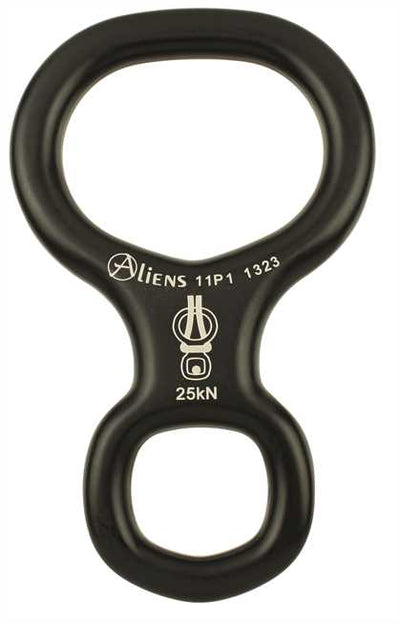 Aliens Abseilachter Alu Aliens SMALL – Schwarz matt