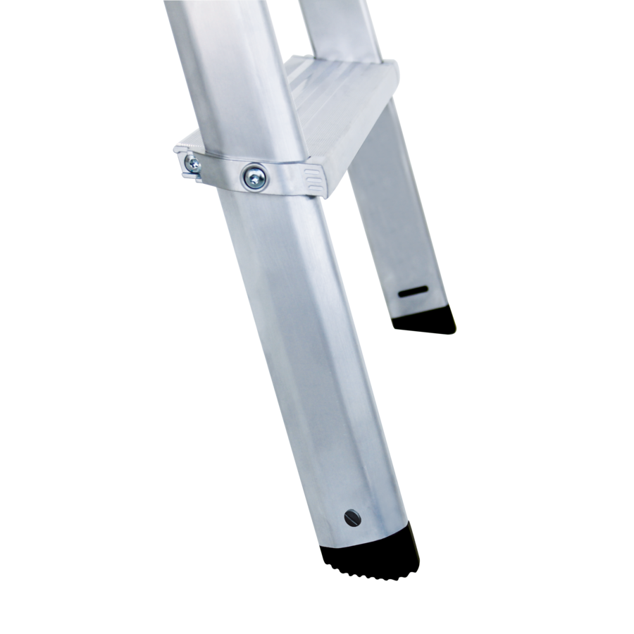 Munk ML Stufen-Stehleiter beidseitig begehbar – Beidseitig begehbare Alu-Stehleiter mit rutschfesten 80 mm Stufen, Polyestergurt-Spreizsicherung & 150 kg Tragkraft. Jetzt sicher & komfortabel arbeiten! – Jetzt erhältlich im MTN Shop DE.