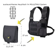  TEE-UU CHEST Funkgeräte-Harnisch Schwarz - Normal am Mann Feuerwehr - imagen 7