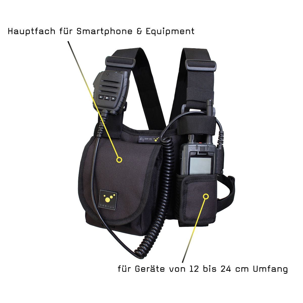  TEE-UU CHEST Funkgeräte-Harnisch Schwarz - Normal Variante Hauptansicht - imagen 6