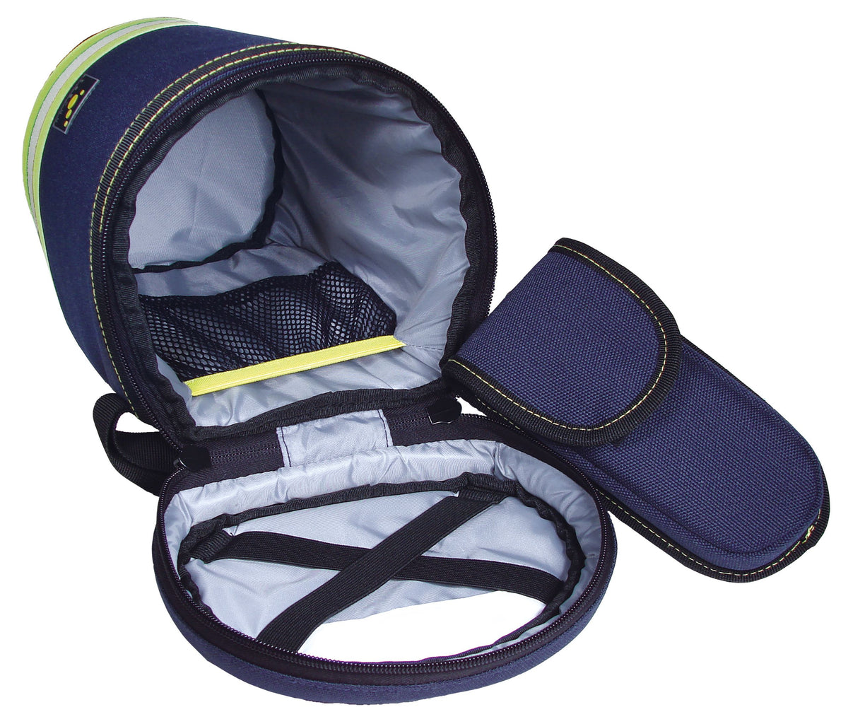 TEE-UU RESPI Atemschutzmasken-Behälter Blau - Rückseite mit Vario-Klettschlaufen - imagen 3