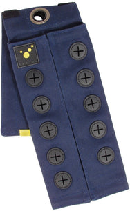 TEE-UU CHECKER POUCH Manschette Blau - Geöffnet leer mit Elastikschlaufen - imagen 5