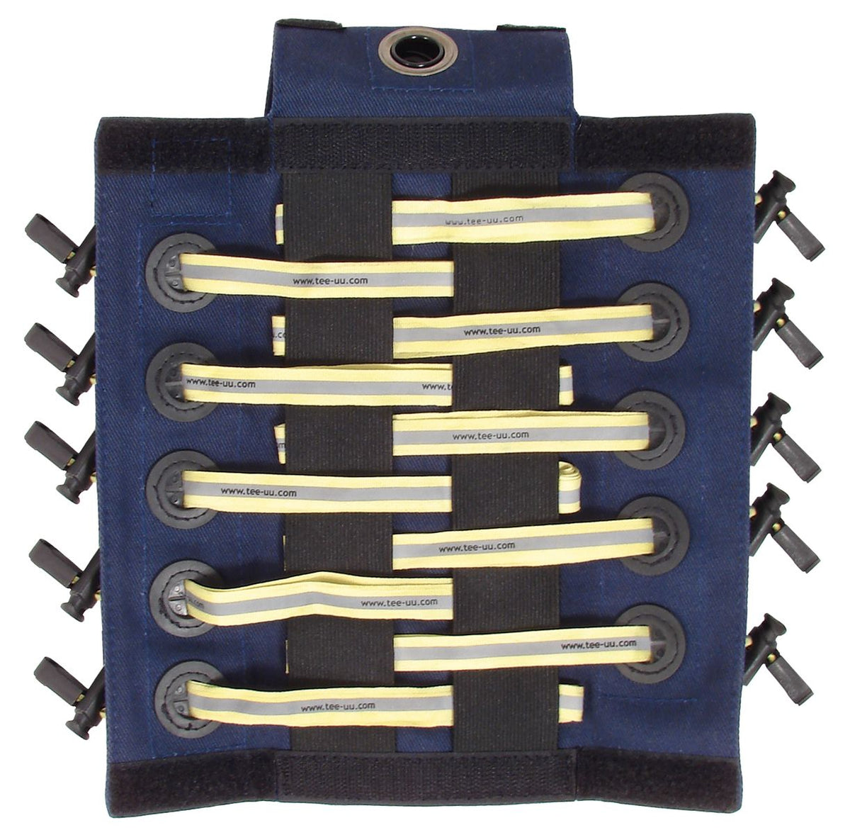 TEE-UU CHECKER POUCH Manschette Blau - Geöffnet komplett gefüllt mit allen Kennzeichnungsbändern - imagen 7