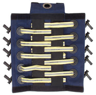 TEE-UU CHECKER POUCH Manschette Blau - Geöffnet komplett gefüllt mit allen Kennzeichnungsbändern - imagen 7