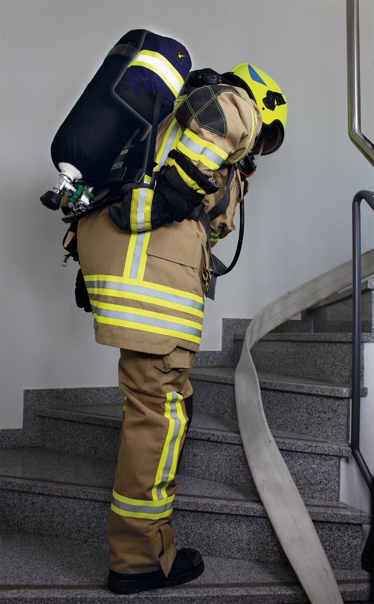  TEE-UU ESCAPE Fluchthauben-Holster Blau - Befestigt an Pressluftatmer Flasche unten - imagen 4