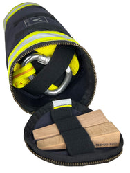 TEE-UU VARIO Feuerwehrmehrzweckbeutel mit geöffnetem Deckel, Keile in der Halterung des Hilfsmittelfachs. - imagen 2