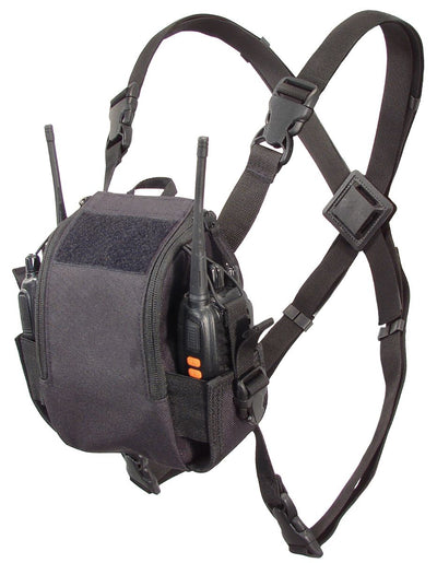  TEE-UU MASK Holster Blau - Vorderseite geschlossen mit Signal-Reflexstreifen