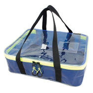 TEE-UU EURO Modultasche S/L - Blaue rechteckige Modultasche mit transparentem Deckel, gelbem Reißverschluss und schwarzen Tragegriffen. - 3155-3900 - imagen 4