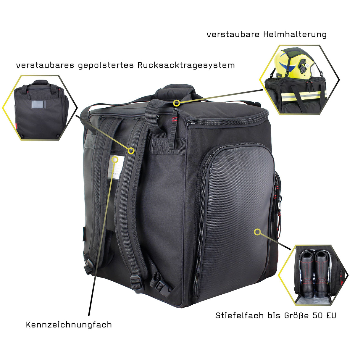TEE-UU EQUIBAG EVO Rückseite Details - Verstaubares Rucksacktragesystem und Stiefelfach - imagen 3
