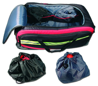 TEE-UU TROLLEYBAG Bekleidungstasche geöffnet - 80 Liter Hauptfach mit zwei Falttaschen