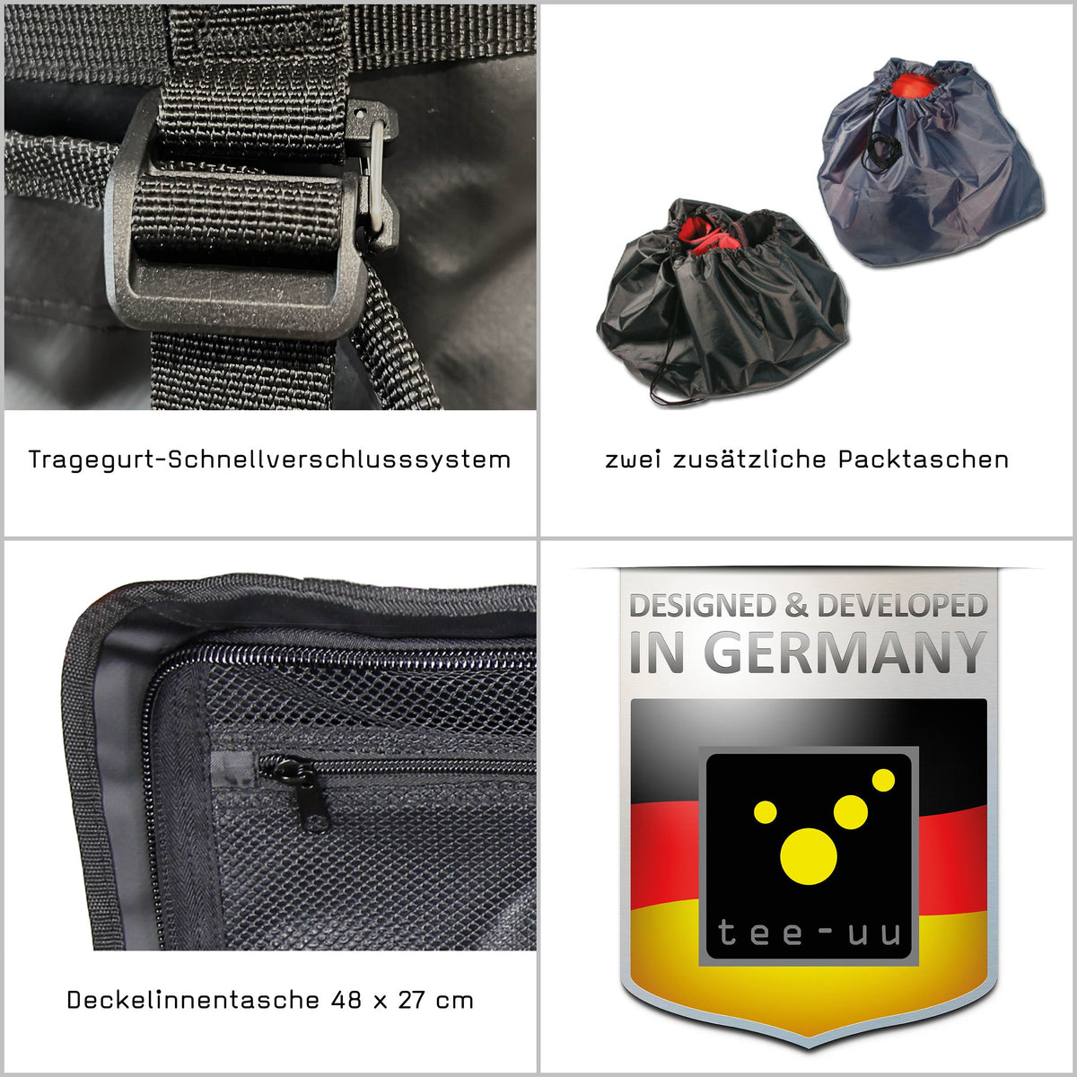 TEE-UU BARRELBAG Detailansichten - Fächer, Reißverschlüsse und Ausstattungsmerkmale - imagen 6