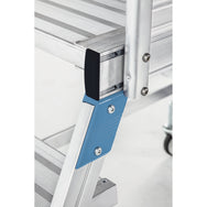 Podesttreppe, fahrbar, beidseitig begehbar, mit Leichtmetall-Stufen und Plattform Detailbild Zarges - imagen 2
