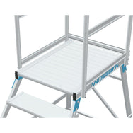 Podesttreppe, fahrbar, einseitig begehbar, mit Leichtmetall-Stufen und Plattform Detailbild Zarges - imagen 2
