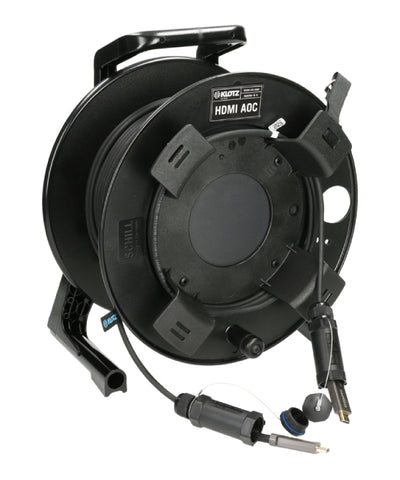 Klotz HDMI 2.1 AOC Drum - активний оптичний кабель броньований - штекер із захисними ковпачками - Klotz - HDMI 2.1 AOC, броньований sw 50m - Кабелі - MTN Shop DACH