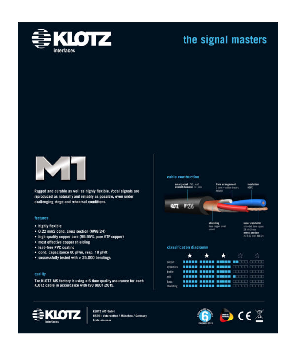 Професійний мікрофонний кабель Klotz XLR від Neutrik® - Klotz - Кабелі - MTN Shop DACH - imagen 4