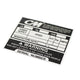 CM Blanco Typenschild Prostar, Key 620-170/ Teil 20794