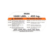 KAPAZITÄT-WARNAUFKLEBER (453KG/1000 LBS) PROSTAR (EN) - CM - Teil - MTN Shop DACH