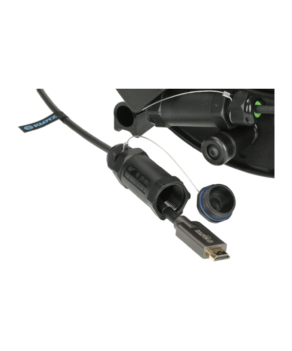 Klotz HDMI 2.1 AOC Drum - активний оптичний кабель броньований - штекер із захисними ковпачками - Klotz - Кабелі - MTN Shop DACH - imagen 3