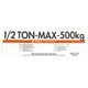 CM Kapazitätsetikett 1/2 Tonne - 500 Kg (V2)