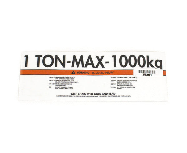 CM LODESTAR TEIL: 627-445 KAPAZITÄTSETIKETT 1T - 35201 - CM - Teil - MTN Shop DACH