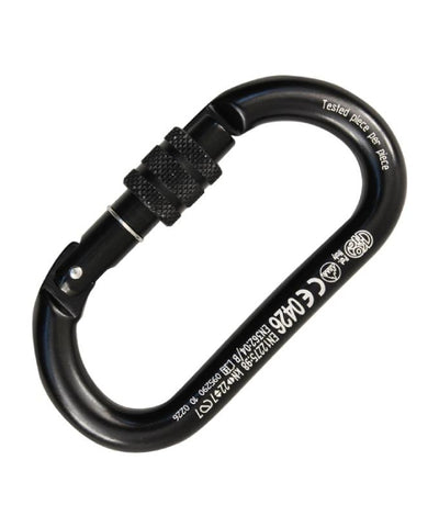 KONG - Karabiner OVAL ALU CLASSIC screw – Komplett Schwarz