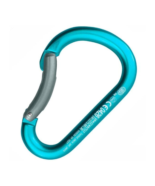 KONG - Алюмінієвий карабін PADDLE - BENT GATE - Kong - блакитний/сірий - Карабін - MTN Shop ROOF
