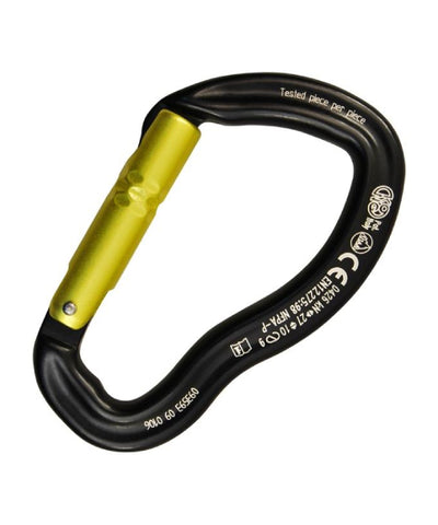 KONG - алюмінієвий карабін ERGO straight gate - black/yellow (упаковка = 5 шт.) - Kong - карабін - MTN Shop DACH