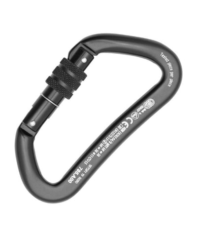 KONG - алюмінієвий карабін HEAVY DUTY screw - повністю чорний - Kong - карабін - MTN Shop DACH
