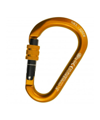 KONG - Alukarabiner HMS CLASSIC - SCREW SLEEVE – Orange/Schwarz/Orange
